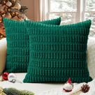 Capas de almofadas decorativas Softalker 45x45 cm Corduroy Green Set 2