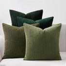 Capas de almofadas decorativas Topfinel, conjunto de 4 veludo cotelê de 60x60 cm