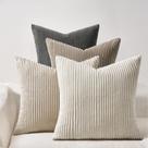 Capas de almofadas decorativas Topfinel, pacote com 4, 45x45 cm, veludo cotelê