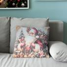 Capas de almofadas natal elegante 43 x 43cm Suede Decorativas Natalina Papai Noel