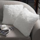 Capas de almofadas NorDeco HOME Luxury Faux Fur 60x60cm brancas Capas de almofadas NorDeco HOME Luxury Faux Fur 60x60cm brancas