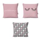 Capas de Almofadas Personalizadas Rosa Para Todo o Sempre 40x40 - Novadecora