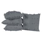 Capas De Almofadas Poppy 45cm x 45cm 04 Peças - Cinza Capas De Almofadas Poppy 45cm x 45cm 04 Peças - Cinza