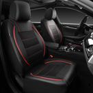 Capas de assento CAR PASS Universal FIT Piping Leather Black Red