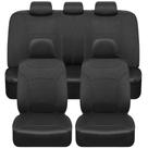Capas de assento de carro BDK CarXS Turismo Full Set pretas em dois tons