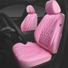 Capas de Assento de Carro CAR PASS - Couro Luxo com Piping - 2 Unidades (dianteiras)