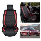 Capas de assento de carro Nilight Waterproof Faux Leather Preto-Vermelho