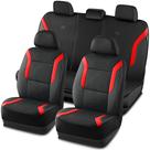 Capas de assento de carro Skechers Memory Foam Airbag compatíveis com vermelho