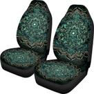 Capas de assento de carro TOADDMOS Green Boho Mandala Embalagem Completa