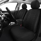 Capas de assento de carro VarCozy Front Pair Universal Black Cloth