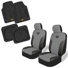Capas de assento e tapetes de chão CAT PU Leather para carros e caminhões