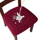 Capas de assento impermeáveis para cadeiras de sala de jantar Genina Wine Red