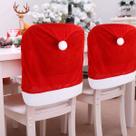 Capas de cadeira CCINEE Red Hat para decoração de Natal