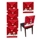 Capas de cadeira de Natal Phedrew Xmas Santa Hat 6 unidades