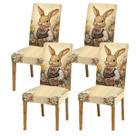 Capas de cadeira Easter Bunny Happy Easter Design Poliéster