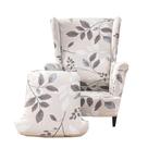 Capas de cadeira Wingback impressas CRFATOP em poliéster de 2 peças