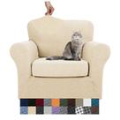 Capas de cadeira YEMYHOM Checkered Living Room High Stretch Bege