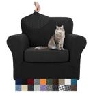 Capas de cadeira YEMYHOM Checkered Living Room, pretas, 1 almofada