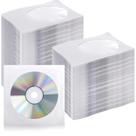 Capas de CD e DVD, papel branco Fasmov, 1000 peças com janela