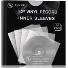 Capas de disco de vinil internas de 12 x 12 cm, pacote com 50, 3 camadas, antiestáticas