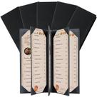 Capas de menu em material sintético FLKQC de 4,25 x 11 polegadas pretas (pacote com 5)