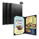 Capas de menu ONLVAN Leather, 3 pacotes, 8,5 x 11 polegadas, Double View