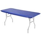 Capas de mesa Kwik-Covers de plástico retangular de 6 pés (azul royal)