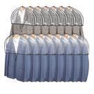 Capas de ombro Zilink Clear para roupas (conjunto de 15) pretas