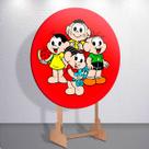 Capas De Painel Redondo Infantil Turma Amigos Gibi Cascã0 Sublimado Decoração Veste Fácil Tamanhos
