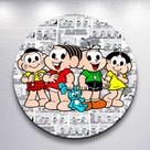 Capas De Painel Redondo Infantil Turma Amigos Gibi Cascã0 Sublimado Decoração Veste Fácil Tamanhos