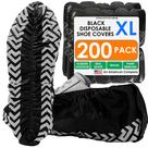 Capas de sapatos descartáveis Innovative Haus 200 Pack XL pretas antiderrapantes