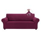 Capas de sofá Asnomy Stretch Sofa Slipcovers 3 Cushion Wine Red