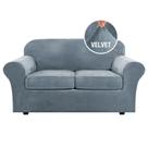 Capas de sofá H.VERSAILTEX Real Velvet Plush, 3 peças para 2 almofadas