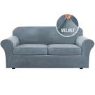 Capas de sofá H.VERSAILTEX Real Velvet Plush, 3 peças para 2 almofadas