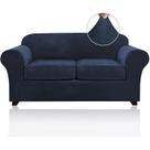 Capas de sofá PrinceDeco for Love Seat até 183 cm em azul marinho