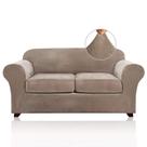 Capas de sofá PrinceDeco for Love Seat até 183 cm Taupe