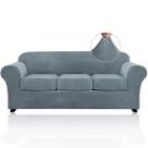 Capas de sofá PrinceDeco Velvet para 3 almofadas de 230-224 cm