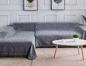 Capas de sofá secionais Rose Home Fashion, 2 peças, cinza escuro
