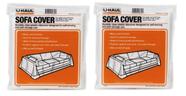 Capas de sofá U-Haul, sofás móveis de armazenamento de plástico, 8 pés, pacote com 2