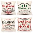 Capas de travesseiro 20x20cm 4TH Emotion Farmhouse Christmas Set 4