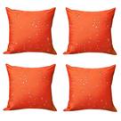 Capas de travesseiro ao ar livre SOFJAGETQ Orange Waterproof 46x46 cm 4 unidades