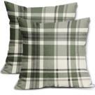 Capas de travesseiro Aytipun Sage Green Plaid 50x50cm, conjunto de 2