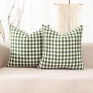 Capas de travesseiro CARRIE HOME Sage Green Farmhouse Plaid 45x45cm Capas de travesseiro CARRIE HOME Sage Green Farmhouse Plaid 45x45cm