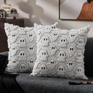 Capas de travesseiro DFXSZ Halloween 40x40cm, conjunto de 2, brancas, pretas