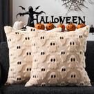 Capas de travesseiro DFXSZ Halloween Beige Ghost 50x50cm, conjunto de 2