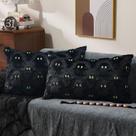 Capas de travesseiro DFXSZ Halloween Black Ghost 30x50cm, conjunto de 2 Capas de travesseiro DFXSZ Halloween Black Ghost 30x50cm, conjunto de 2