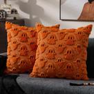 Capas de travesseiro DFXSZ Halloween Orange White Ghost 45x45cm Capas de travesseiro DFXSZ Halloween Orange White Ghost 45x45cm