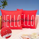 Capas de travesseiro DFXSZ Hello Sunshine 45x45cm à prova d'água, conjunto de 2