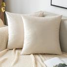 Capas de travesseiro EMEMA Velvet Throw 45 x 45 cm creme branco (pacote com 2)
