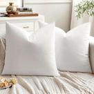 Capas de travesseiro EMEMA Velvet Throw 45x45cm, pacote com 2 brancas
